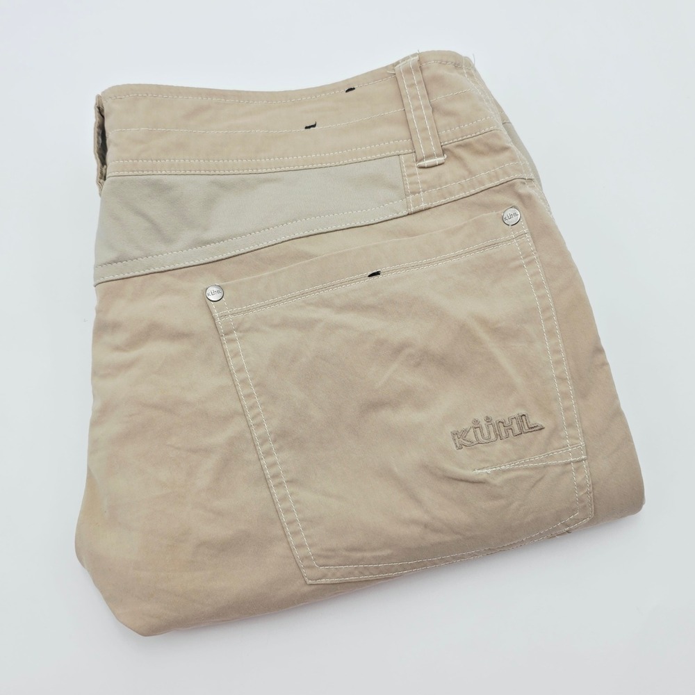 Kuhl Radikl Mens 34X32 (Fit 34X29) Tan Khaki Rugged Hiking Outdoor Stretch